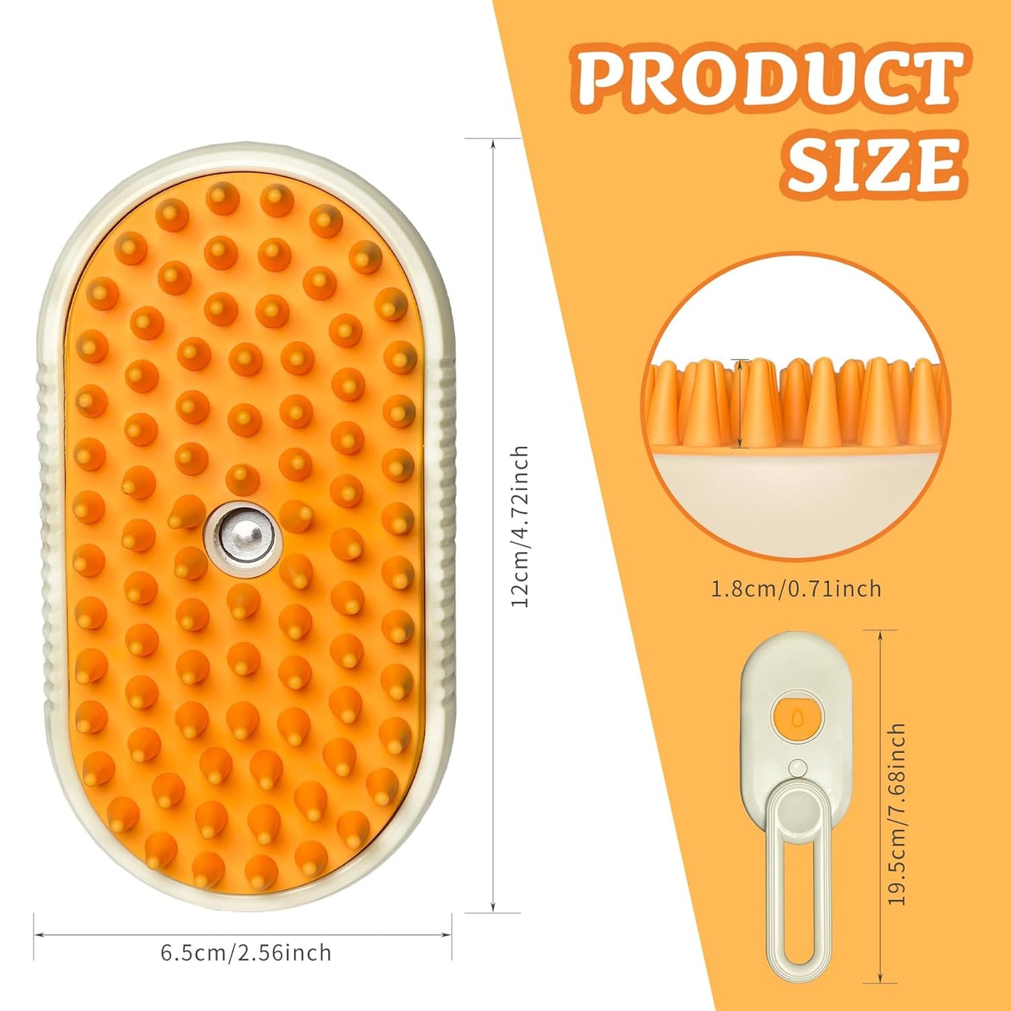 Ultimate Pet Grooming Brush – 3-in-1 Dogs Cats Steam Brush for Easy Bathing, Massaging, and Hair Removal