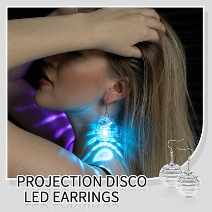 Disco Ball Earrings 16 Light Modes Rechargeable Light up Earrings LED Earrings Ball for Women Disco Party Dance Accessories