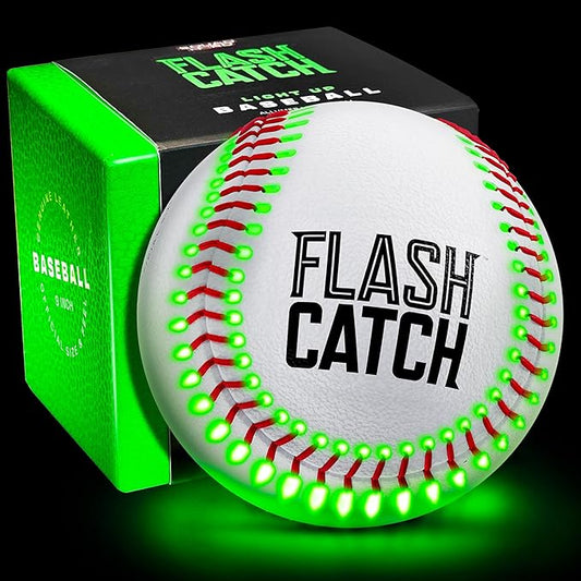 Light Up Baseball - Sports Gifts for Boys - Ball Accessories Gear Easter Gift Ideas for Teenage Boy - Glow in Dark Balls - Cool Toys Games for Teen Kids Players Age 8, 9, 10, 11, 12, 13, 14 Year Old